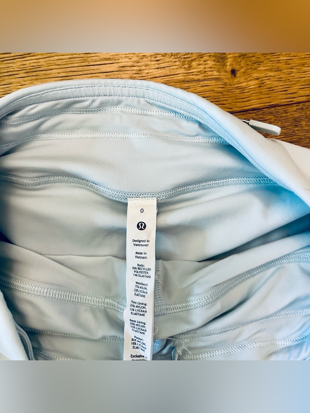 Lululemon Pace Rival Skirt (Long) Light Blue & White set or individual - Picture 3 of 4